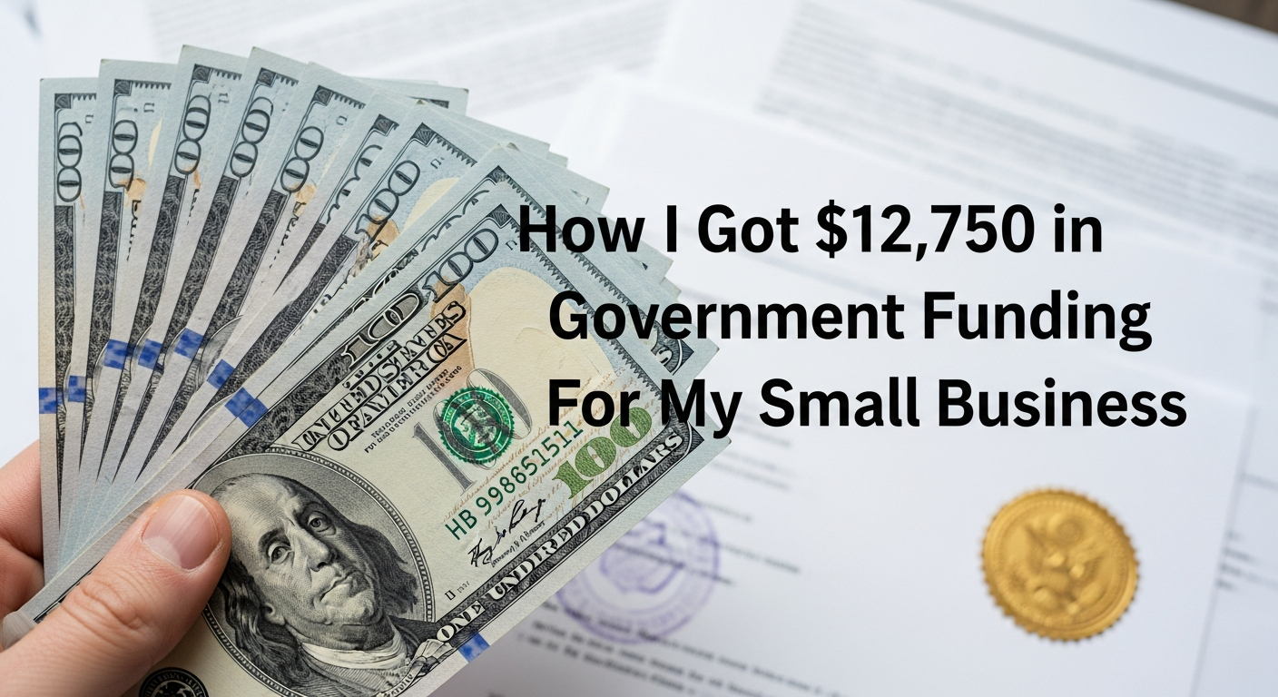 How I got $12,750 in Government Funding For My Small Business