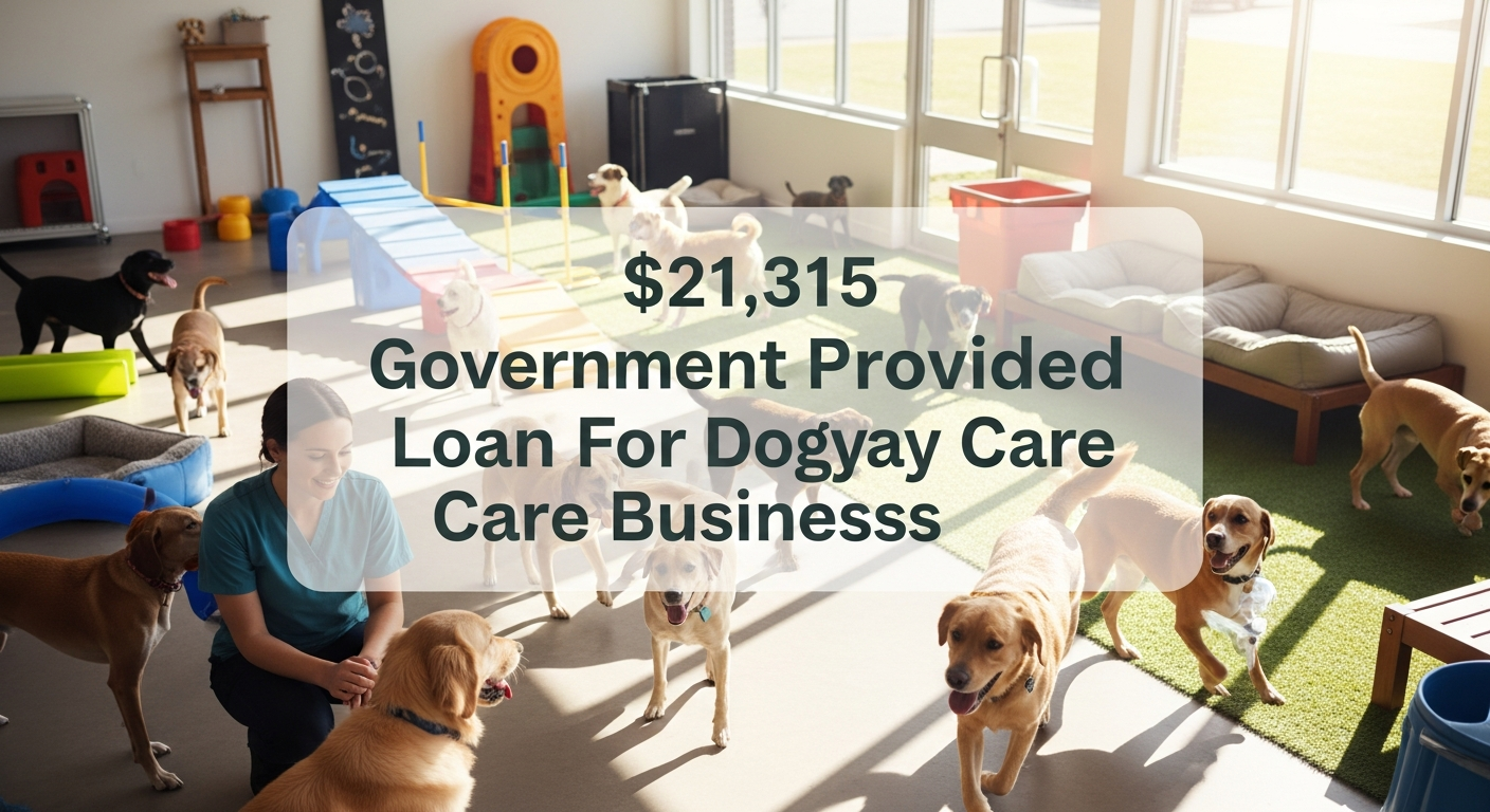 $21,315 Government Provided Loan For Doggy Day Care Business