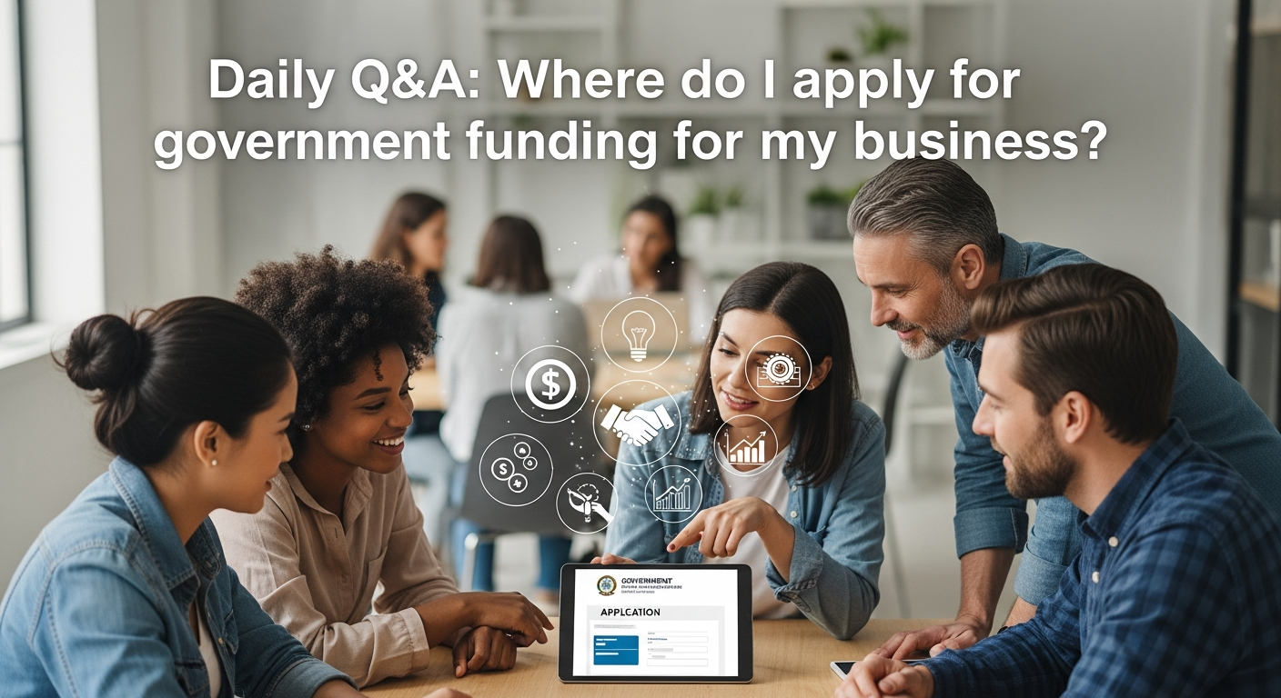 Daily Q&A: Where do I apply for government funding for my business?