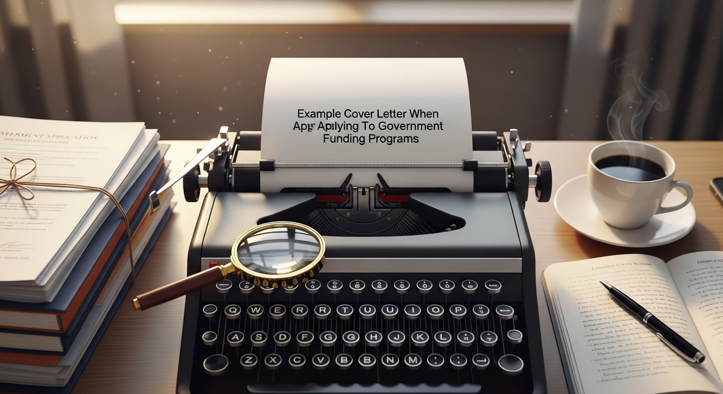 Example Cover Letter When Applying To Government Funding Programs