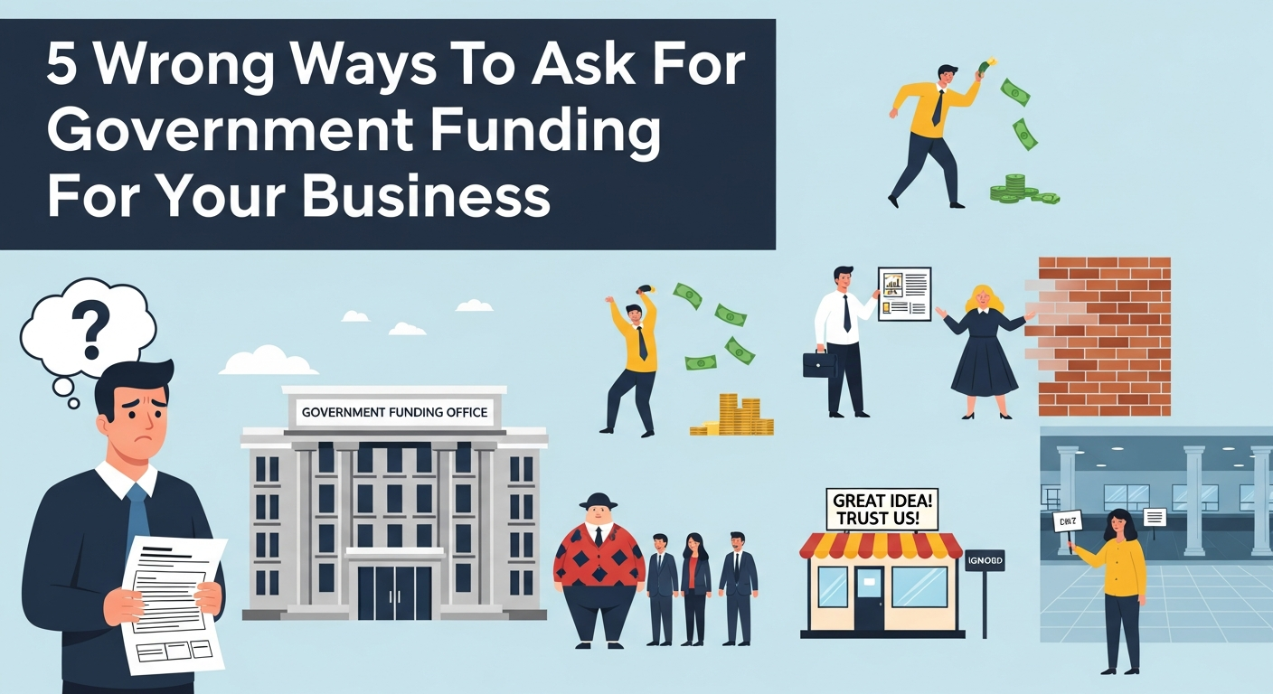 5 Wrong Ways To Ask For Government Funding For Your Business