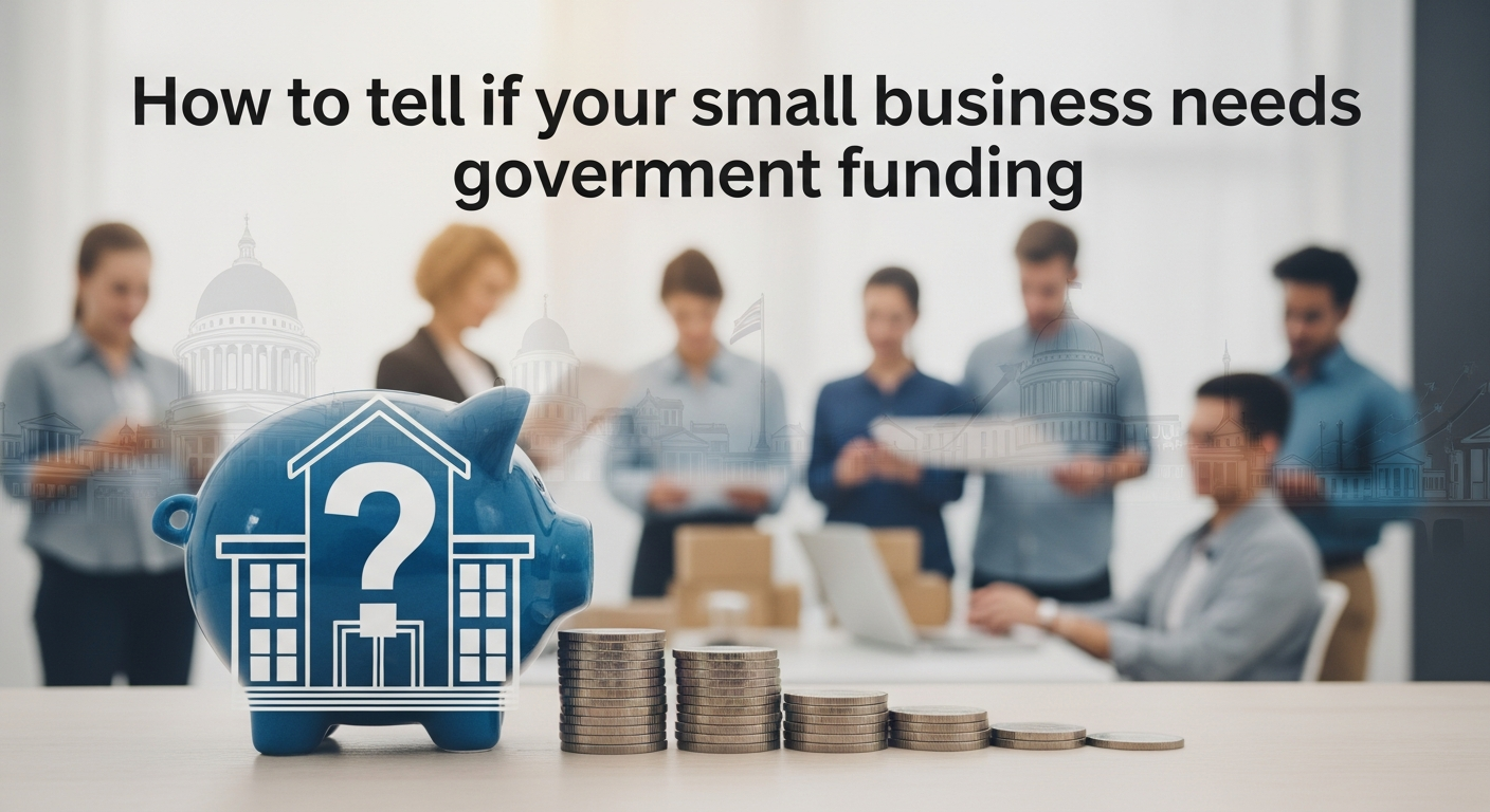 How to tell if your small business needs government funding