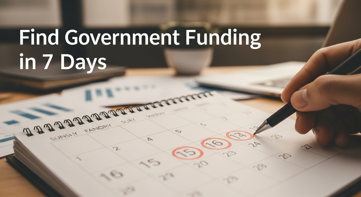 Find Government Funding in 7 Days