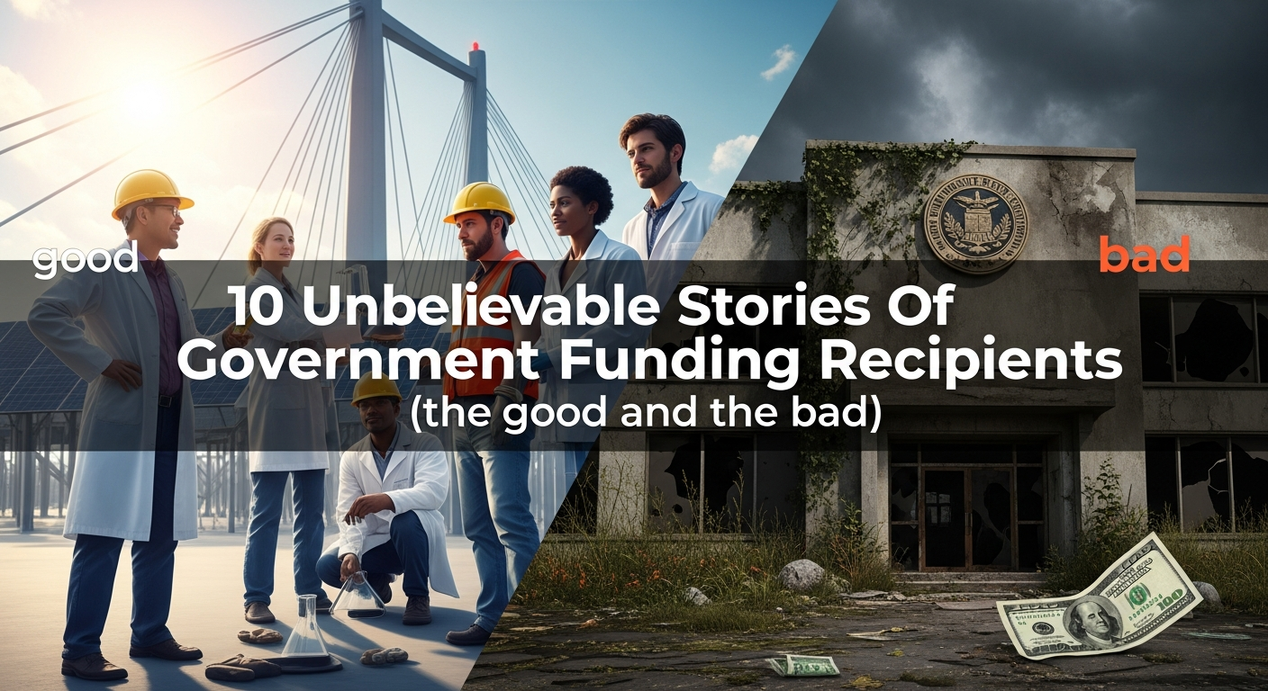 10 Unbelievable Stories Of Government Funding Recipients (the good and the bad)