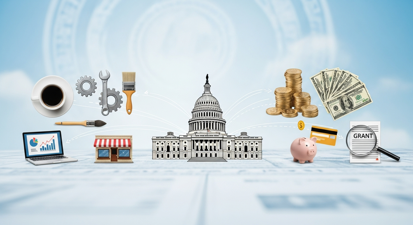 What are the different types of government small business funding?