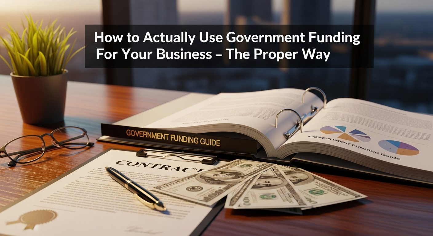 How to Actually Use Government Funding For Your Business - The Proper Way